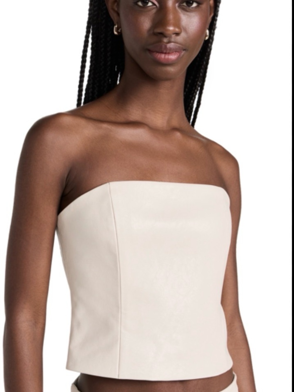 WAYF Strapless Cream Tube Top, size S